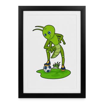 Caterpillar football américain - Affiche encadrée (27 × 37 cm) - noir - Devant