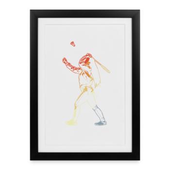 Badminton player - Framed poster (27 × 37 cm) - black - Front