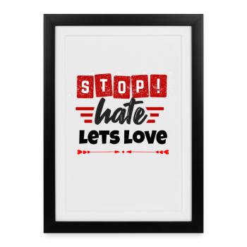 Saint-Valentin, Saint-Valentin, Saint-Valentin - Affiche encadrée (27 × 37 cm) - noir - Devant