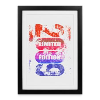 Édition limitée 2009 | Anniversaire - Millésime 2009 - Affiche encadrée (27 × 37 cm) - noir - Devant