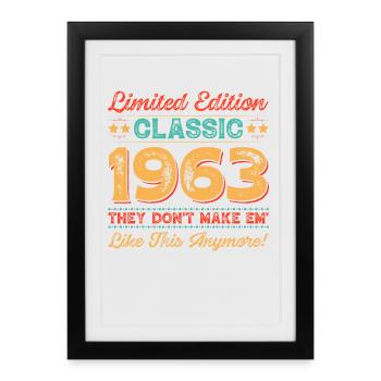 Limited Edition Classic 1963 60th Birthday gift - Framed poster (27 × 37 cm) - black - Front