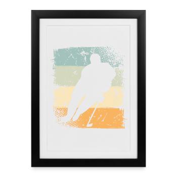 Hockey sur glace - Affiche encadrée (27 × 37 cm) - noir - Devant