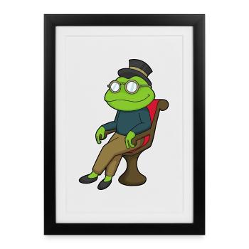Chaise Frog - Affiche encadrée (27 × 37 cm) - noir - Devant