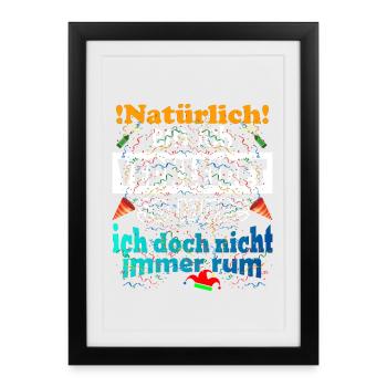 Kostüm Natürlich Verkleidet - Gerahmtes Poster (27 × 37 cm) - Schwarz - Vorne