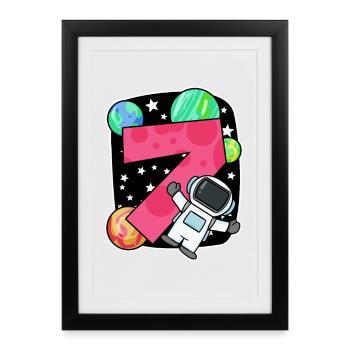 7 Years Birthday Boy Gift - Framed poster (27 × 37 cm) - black - Front