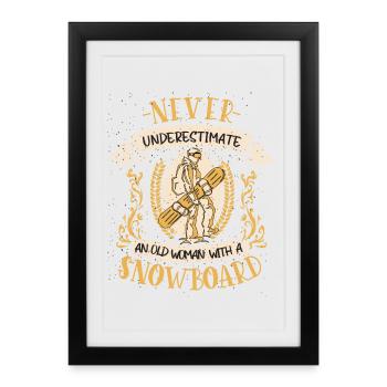 Snowboard Snowboarder Winter Sports Gift - Framed poster (27 × 37 cm) - black - Front