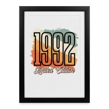 1992 Year of birth Birthday Year of construction Vintage Retro - Framed poster (27 × 37 cm) - black - Front