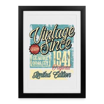 1941 Birthday vintage vintage retro legend - Framed poster (27 × 37 cm) - black - Front
