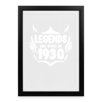 1930 - Framed poster (27 × 37 cm) - black - Front