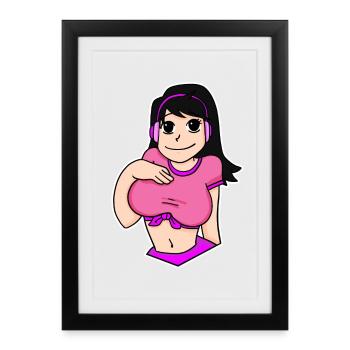 Anime - Affiche encadrée (27 × 37 cm) - noir - Devant