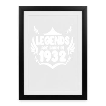 1932 - Born 1932 - Year of construction 1932 - Framed poster (27 × 37 cm) - black - Front