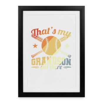 Grandfather of a baseball player - Framed poster (27 × 37 cm) - black - Front