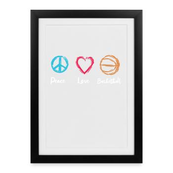 Motivation des joueurs de basketball - Affiche encadrée (27 × 37 cm) - noir - Devant