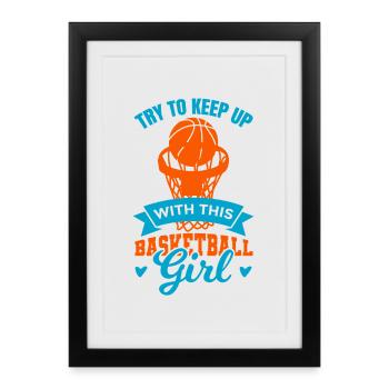 Basketteur - Affiche encadrée (27 × 37 cm) - noir - Devant
