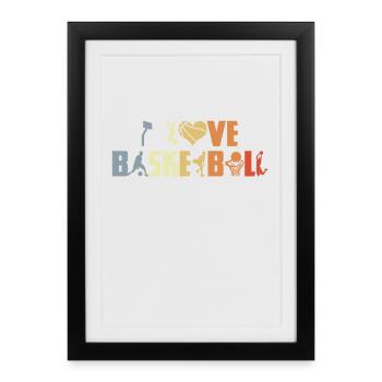 Amour du basketball - Affiche encadrée (27 × 37 cm) - noir - Devant