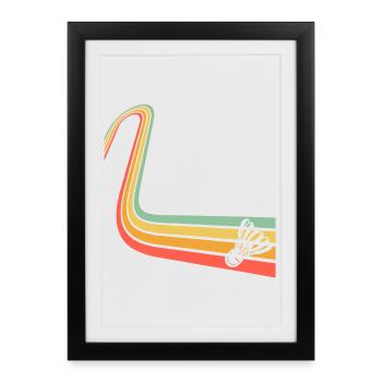 Badminton - Affiche encadrée (27 × 37 cm) - noir - Devant