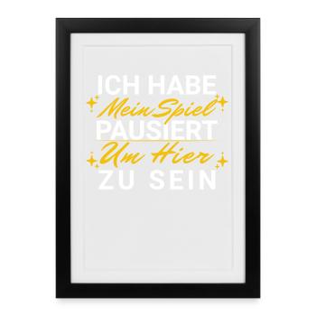 Zocker Gamer Spruch Teenager Junge Geburtstag - Gerahmtes Poster (27 × 37 cm) - Schwarz - Vorne