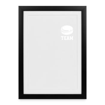 Équipe de hockey sur glace - Affiche encadrée (27 × 37 cm) - noir - Devant