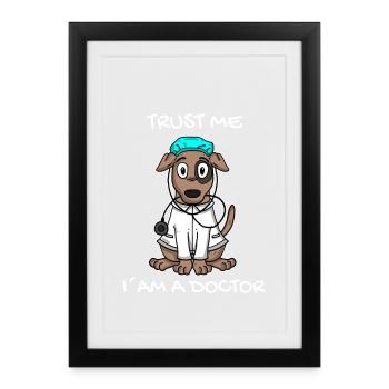Animal Veterinarian Veterinary Medicine Gift - Framed poster (27 × 37 cm) - black - Front