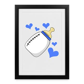 Boy Pregnant Birth Son - Framed poster (27 × 37 cm) - black - Front