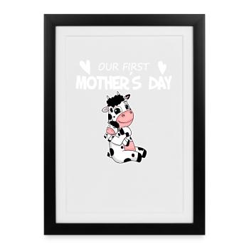 Mother's Day - First Mother's Day Gift - Framed poster (27 × 37 cm) - black - Front