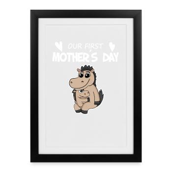 Mother's Day - First Mother's Day Gift - Framed poster (27 × 37 cm) - black - Front