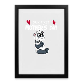 Mother's Day - First Mother's Day Gift - Framed poster (27 × 37 cm) - black - Front