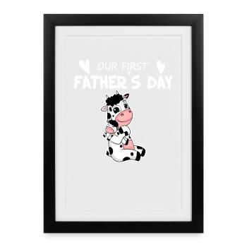 Father's Day - First Father's Day Gift - Framed poster (27 × 37 cm) - black - Front