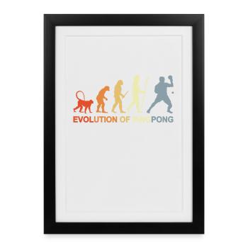 Développement du tennis de table - Affiche encadrée (27 × 37 cm) - noir - Devant