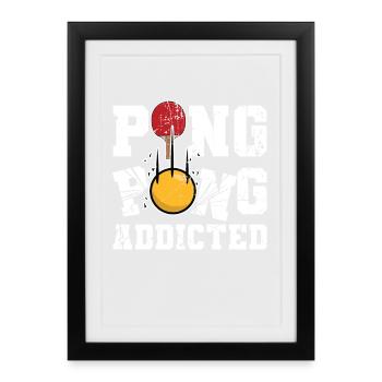 Funny ping pong saying - Framed poster (27 × 37 cm) - black - Front