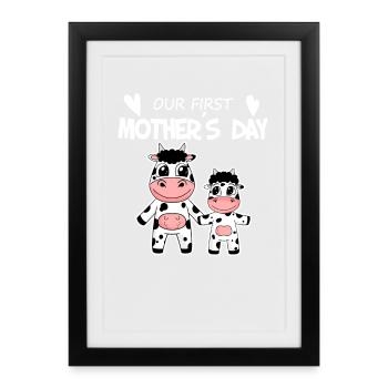 Mother's Day - First Mother's Day Gift - Framed poster (27 × 37 cm) - black - Front