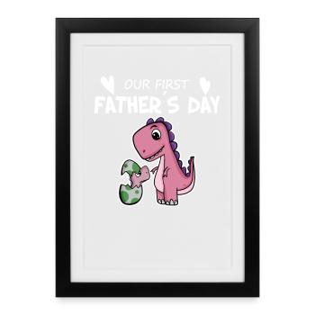 Father's Day Gift - Father Daughter - Framed poster (27 × 37 cm) - black - Front