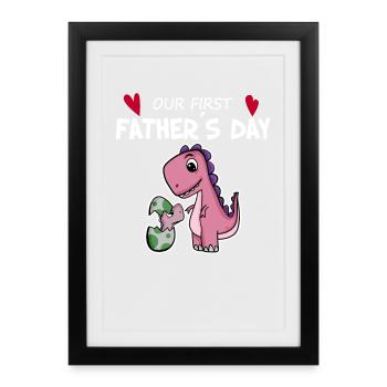 Father's Day - First Father's Day Gift - Framed poster (27 × 37 cm) - black - Front