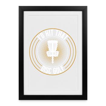 Discgolf Disc Golf - Framed poster (27 × 37 cm) - black - Front