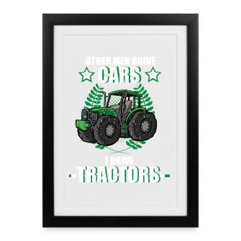 Tractor Tractor Farmer Farmer Agriculture - Framed poster (27 × 37 cm) - black - Front