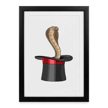 Cylindre Snake Wizard - Affiche encadrée (27 × 37 cm) - noir - Devant