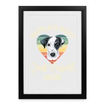Chien Jack Russell Terrier - Affiche encadrée (27 × 37 cm) - noir - Devant