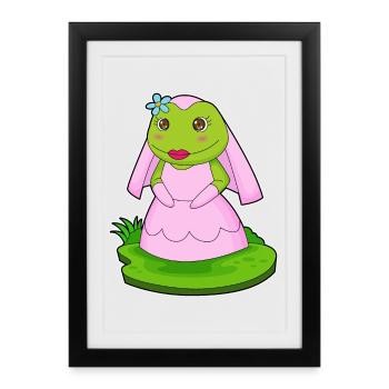 Frog Bridal Veil Wedding - Framed poster (27 × 37 cm) - black - Front