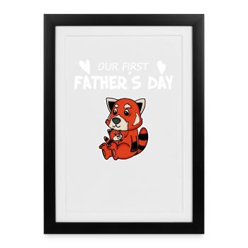 Father's Day - First Father's Day Gift - Framed poster (27 × 37 cm) - black - Front