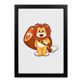 Viande de lion - Affiche encadrée (27 × 37 cm) - noir - Devant