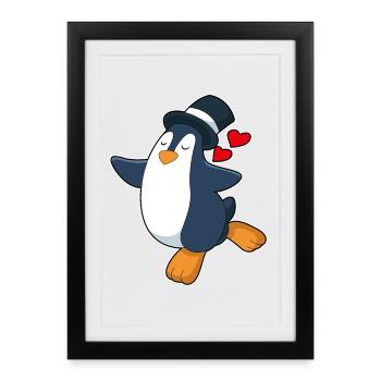 Mariage à cylindre de haut de palefrenier - Affiche encadrée (27 × 37 cm) - noir - Devant