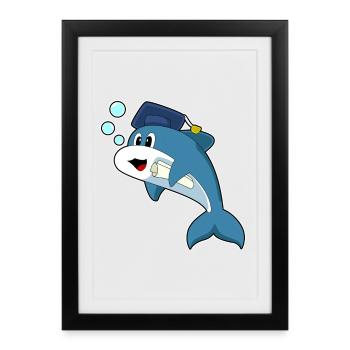 Delfin Student Diploma University - Framed poster (27 × 37 cm) - black - Front