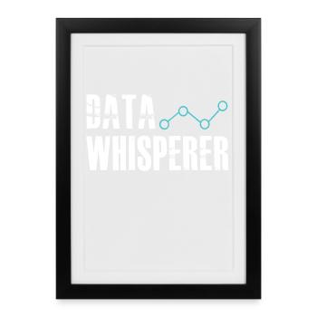 Data Whisperer Science Analyst Software Engineer - Framed poster (27 × 37 cm) - black - Front