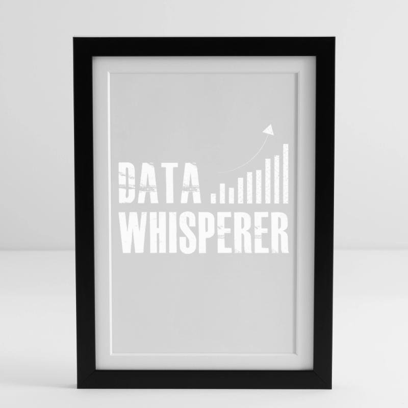 Data Whisperer Science Analyst Software Engineer Framed poster (27 × 37 cm)