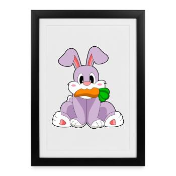 Carotte de lapin - Affiche encadrée (27 × 37 cm) - noir - Devant