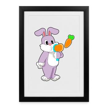 Bulles de savon Bunny - Affiche encadrée (27 × 37 cm) - noir - Devant