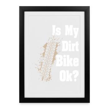 Mon vélo hors route est-il ok Road Biker ? - Affiche encadrée (27 × 37 cm) - noir - Devant