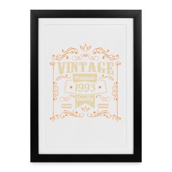 1993 Birthday 30th Birthday Vintage Sayings - Framed poster (27 × 37 cm) - black - Front
