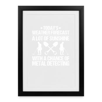 Detectorist Sondler Metal Detectorist - Framed poster (27 × 37 cm) - black - Front