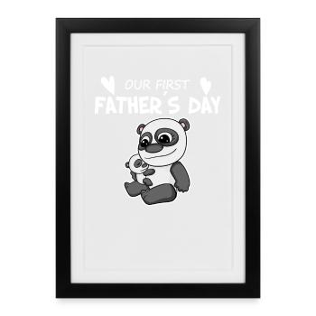 Father's Day - First Father's Day Gift - Framed poster (27 × 37 cm) - black - Front